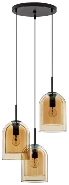 Oranžové skleněné závěsné světlo Nova Luce Velor 30 cm