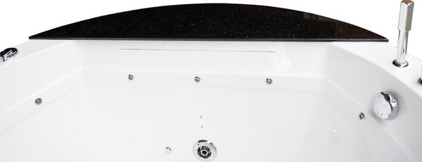 BPS-koupelny Hydromasážní vana HYD-DE916-155 155x155 s ohřevem vody, černý panel