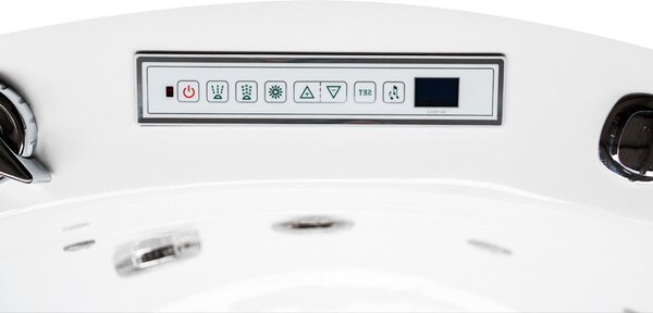 BPS-koupelny Hydromasážní vana HYD-DE916-155 155x155 s ohřevem vody, černý panel