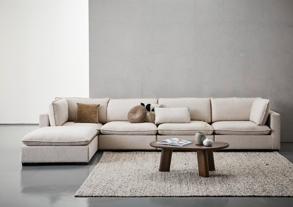 ROHOVÁ SEDAČKA, textil, krémová Livetastic - Sedací soupravy, Online Only
