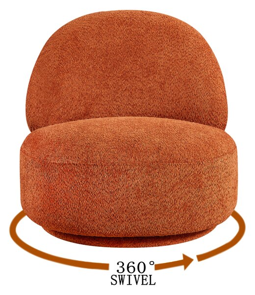 KŘESLO, dřevo, textil, rezavá Carryhome - Křesla klasická