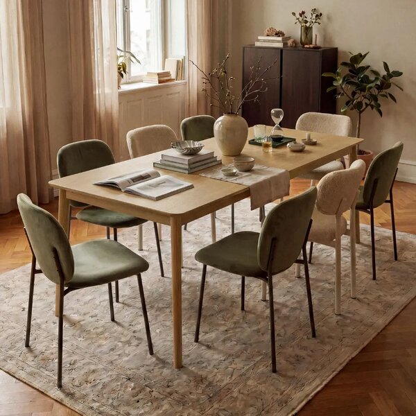 Micadoni Dubový rozkládací jídelní stůl Elan 160/260 x 90 cm