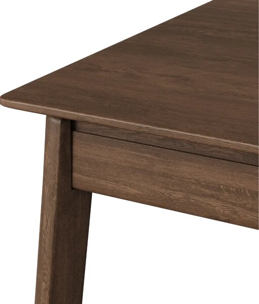 Micadoni Tmavý dubový rozkládací jídelní stůl Elan 160/260 x 90 cm