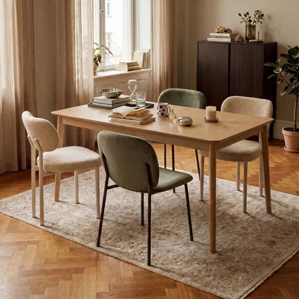 Micadoni Dubový rozkládací jídelní stůl Elan 160/260 x 90 cm