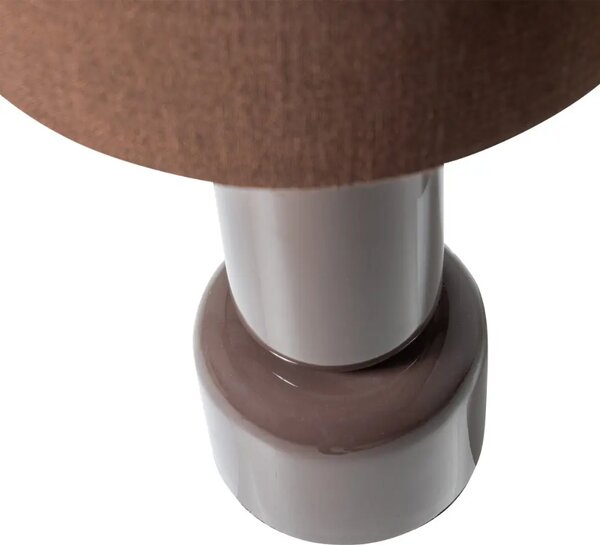 WOOOD Tmavě hnědá lakovaná stolní lampa Zivian