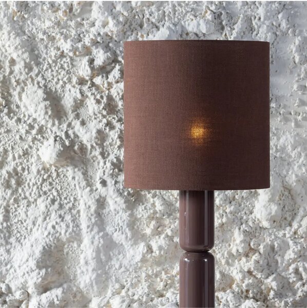 WOOOD Tmavě hnědá lakovaná stojací lampa Zivian 160 cm