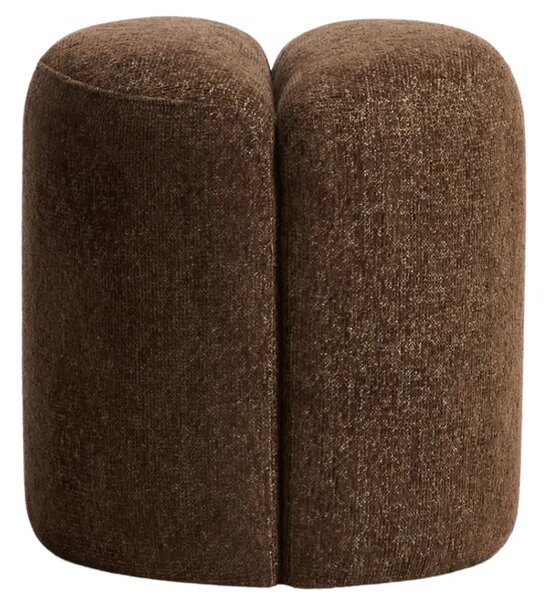 Kave Home Hnědý puf Nedilo Ø45 cm