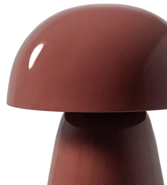 WOOOD Červená kovová stolní lampa Lumor