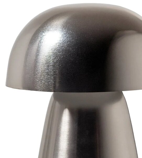 WOOOD Stříbrná kovová stolní lampa Lumor