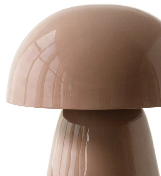 WOOOD Světle růžová kovová stolní lampa Lumor