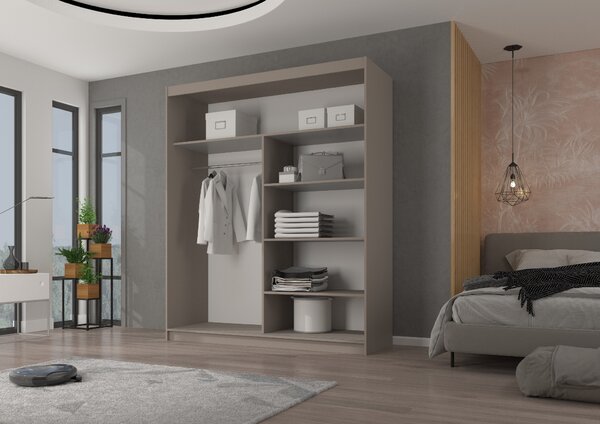 ADRK Šatní zrcadlová skříň posuvná ESTI K, kašmír Šířka (cm): 120