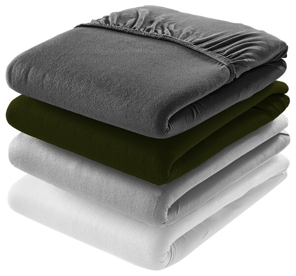 ELASTICKÉ PROSTĚRADLO, biber, bílá, 100/200 cm Esposa - Prostěradla