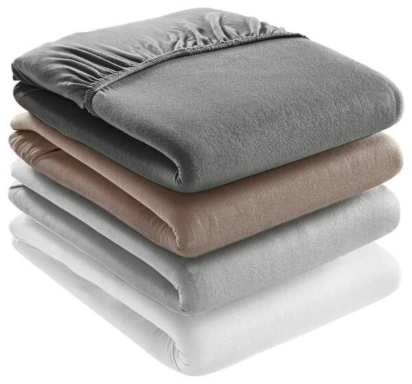 ELASTICKÉ PROSTĚRADLO, biber, bílá, 100/200 cm Esposa - Prostěradla