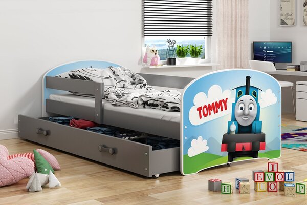 BMS Group Dětská postel Luki 160x80 - Grafit - Tommy