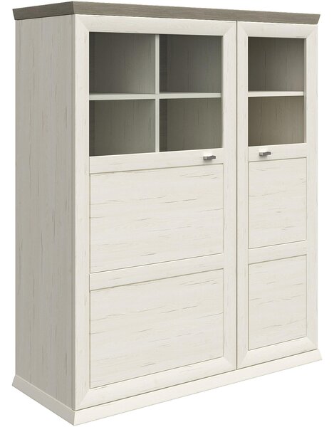 VYSOKÁ KOMODA, šedá, bílá, 110/134,2/43 cm Hom`in - Dětské pokoje sestavy