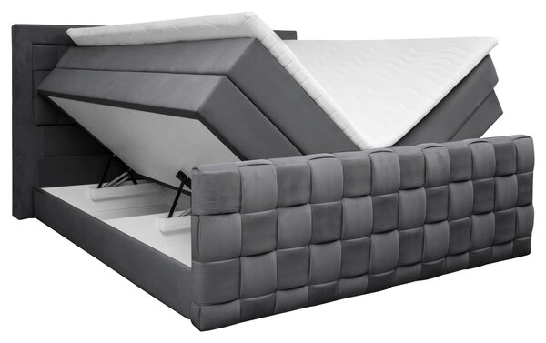 POSTEL BOXSPRING, 160/200 cm, barvy grafitu Livetastic - Manželské postele, Online Only