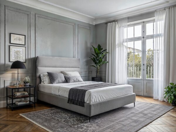 POSTEL BOXSPRING, 120/200 cm, světle šedá MID.YOU - Jednolůžkové postele, Online Only