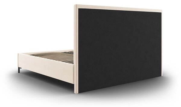 Béžová čalouněná dvoulůžková postel s úložným prostorem s roštem 180x200 cm Casey – Mazzini Beds