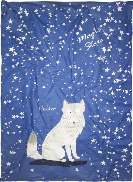Svítící bavlněné povlečení do postýlky MAGIC STARS modré Rozměr povlečení: 40 x 60 cm | 100 x 135 cm