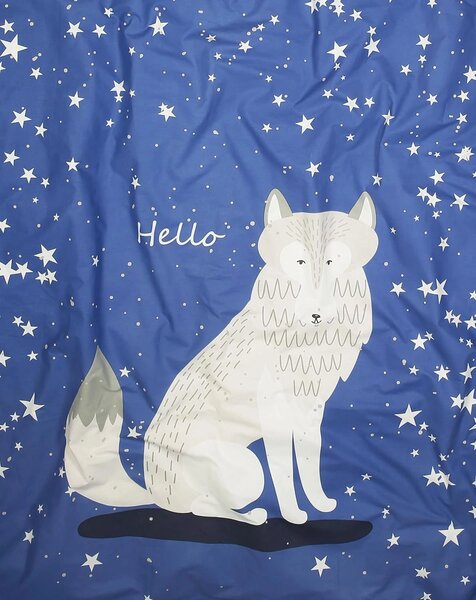 Svítící bavlněné povlečení do postýlky MAGIC STARS modré Rozměr povlečení: 40 x 60 cm | 100 x 135 cm