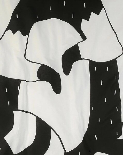 Bavlněné povlečení do postýlky RACCOON černo-bílé Rozměr povlečení: 40 x 60 cm | 100 x 135 cm