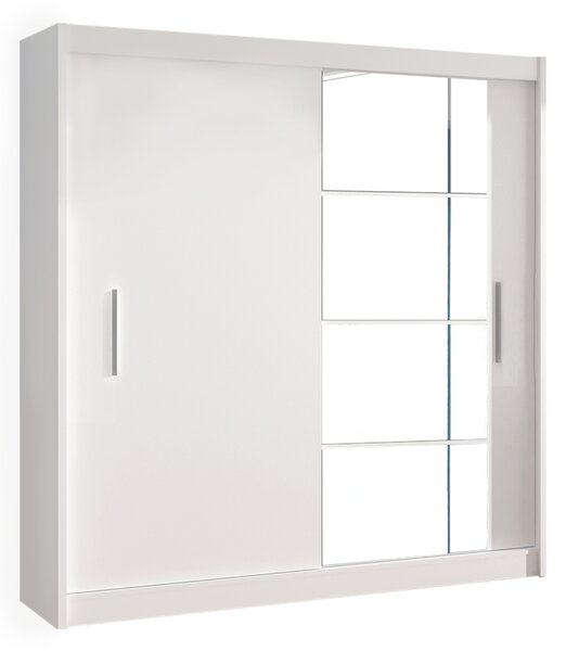 Šatní skříň s posuvnými dveřmi LOW 180, bílá