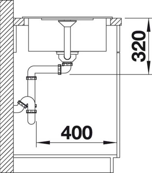 Granitový dřez Blanco METRA 45 S Compact Bílá