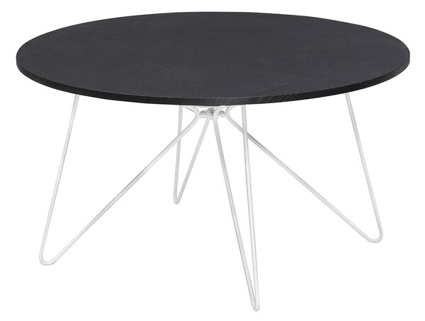 Konferenční stolek, černý dub / bílá Mikel NEW