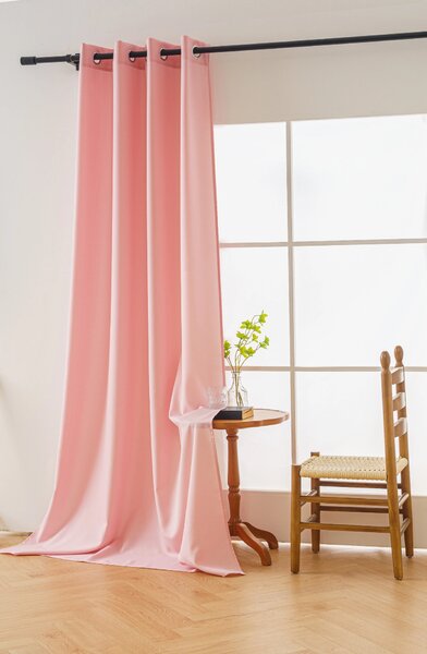 Závěs OXFORD LIGHT 140x250 cm, růžový Zavěšení: Řasící páska