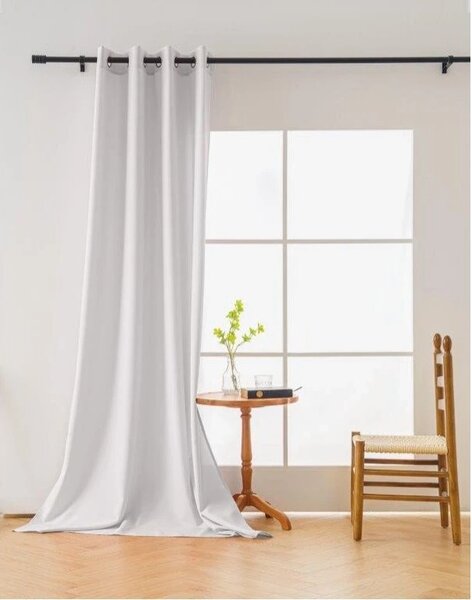 Závěs OXFORD LIGHT 140x250 cm, bílý Zavěšení: Řasící páska