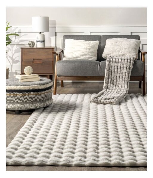 Bílý pratelný koberec 150x230 cm Bubble White – Mila Home