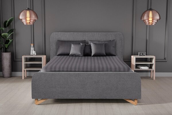 ČALOUNĚNÁ POSTEL, 180/200 cm, antracitová MID.YOU - Postele s úložným prostorem, Online Only