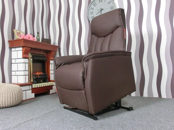 (2299) (1xM.) AURORA XXL elektrické polohovací tv křeslo hnědé