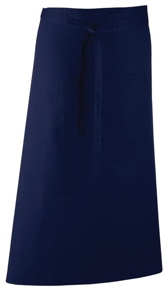 Premier Workwear Dlouhá zástěra do pasu s kapsou - Tmavě modrá