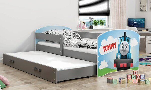 BMS Group Dětská postel Luki 2 - Grafit - 160x80 - Tommy