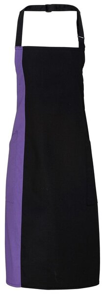 Premier Workwear Dvoubarevná kuchařská zástěra s laclem - Černá / fialová