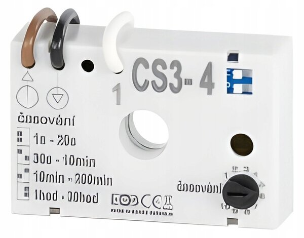 Časový dvojitý vypínač Elektrobock bílý CS3-4B