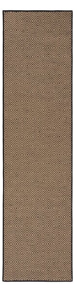 Jutový běhoun na schody v černo-přírodní barvě 60x800 cm Diamond – Flair Rugs