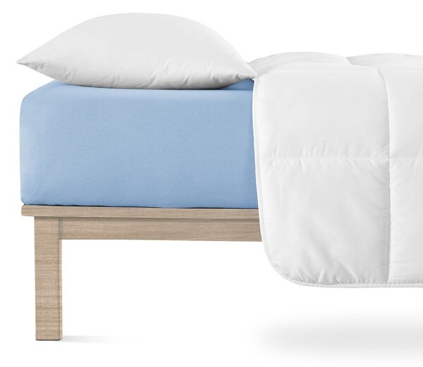 Modré napínací prostěradlo jersey 140x200 cm Boxspring – Andrea Simone
