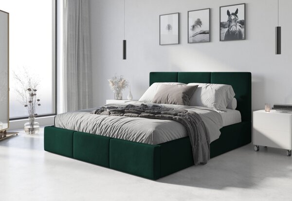 Čalouněná postel HILTON, 160x200, zelená