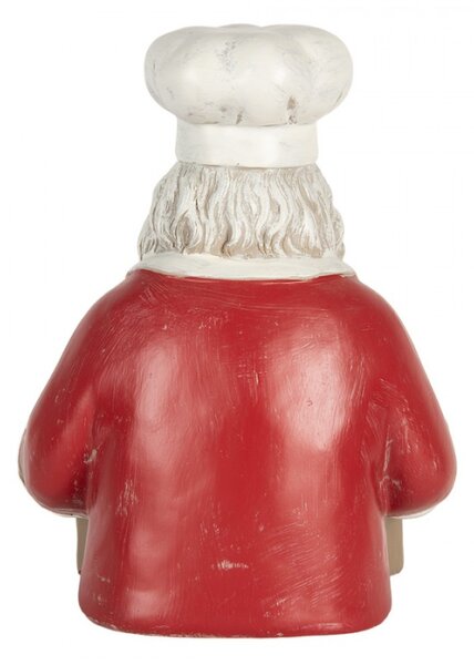 Červená plastová vánoční dekorace Santa Claus – 24x16x30 cm