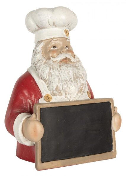 Červená plastová vánoční dekorace Santa Claus – 24x16x30 cm