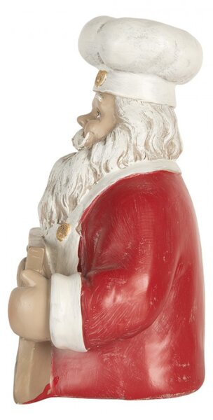 Červená plastová vánoční dekorace Santa Claus – 24x16x30 cm