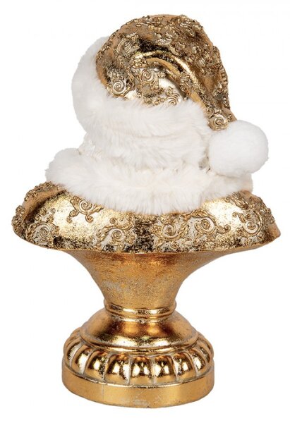 Bílá plastová vánoční dekorace Santa Claus – 23x15x32 cm