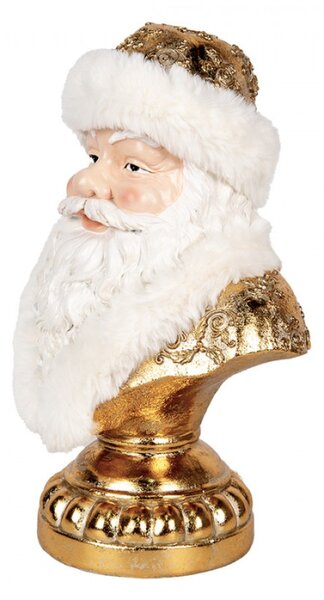 Bílá plastová vánoční dekorace Santa Claus – 23x15x32 cm