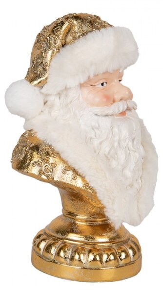 Bílá plastová vánoční dekorace Santa Claus – 23x15x32 cm