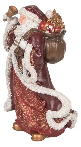 Červená plastová vánoční dekorace Santa Claus – 15x11x20 cm