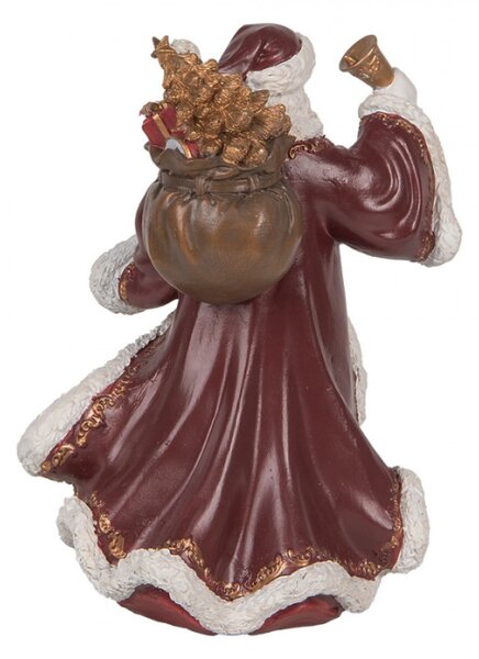 Červená plastová vánoční dekorace Santa Claus – 15x11x20 cm