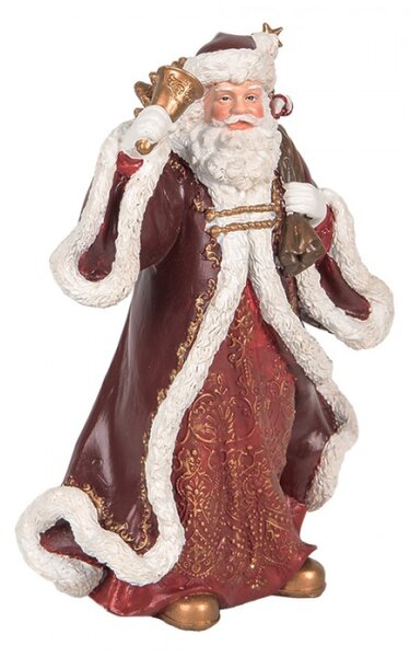 Červená plastová vánoční dekorace Santa Claus – 15x11x20 cm