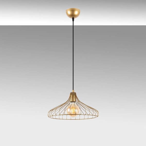 Závěsné svítidlo ve zlaté barvě s kovovým stínidlem ø 36 cm Depay – Opviq lights
